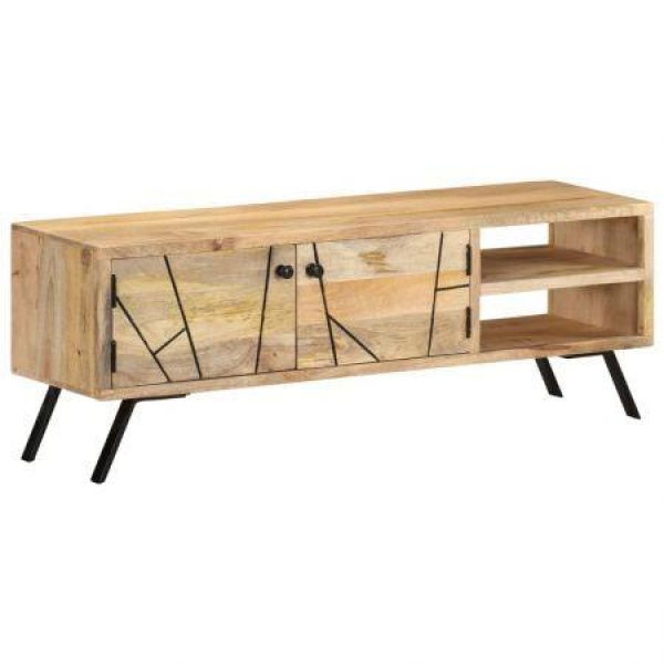 TV Cabinet 110x30x40 Cm Solid Mango Wood