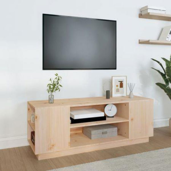 TV Cabinet 110x35x40.5 Cm Solid Wood Pine.