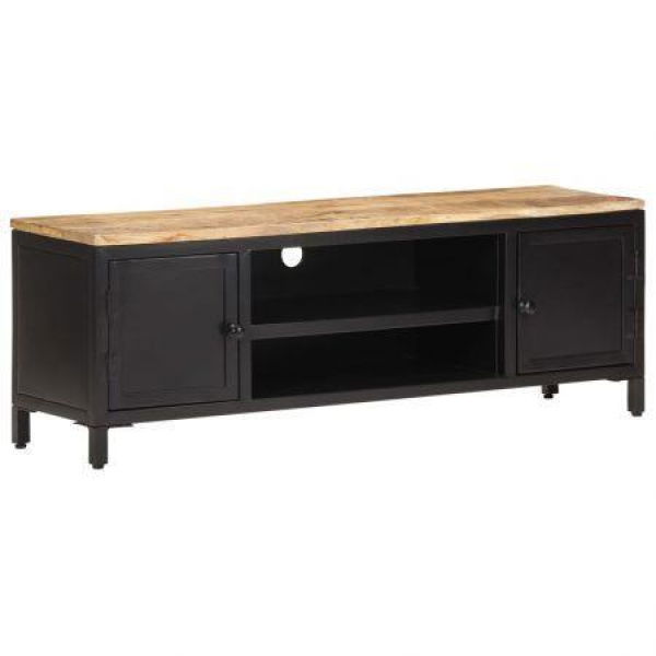 TV Cabinet 120x30x40 Cm Solid Rough Mango Wood