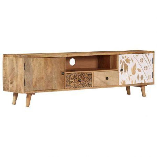 TV Cabinet 140x30x40 Cm Solid Mango Wood