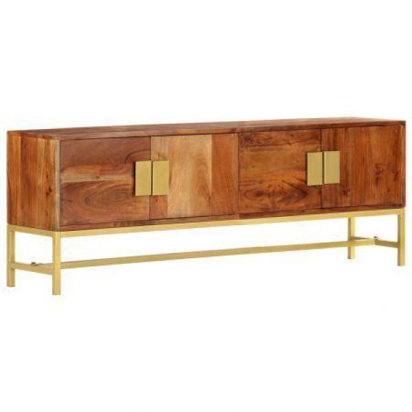 TV Cabinet 140x30x50 Cm Solid Acacia Wood