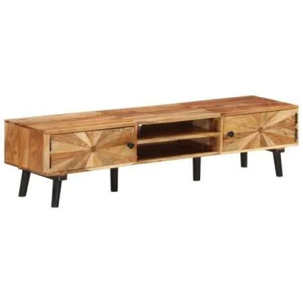 TV Cabinet 145x35x35 cm Solid Wood Acacia