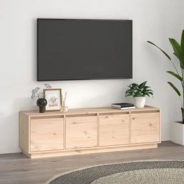 TV Cabinet 156x37x45 cm Solid Wood Pine