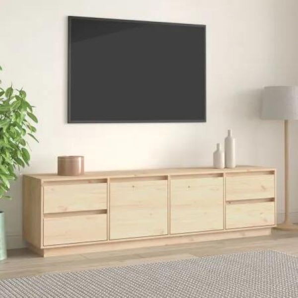 TV Cabinet 176x37x47.5 cm Solid Wood Pine