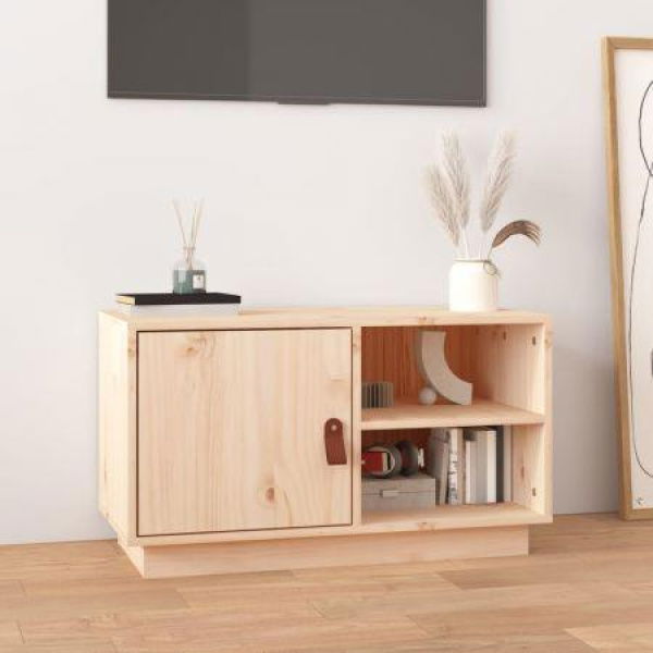 TV Cabinet 70x34x40 Cm Solid Wood Pine