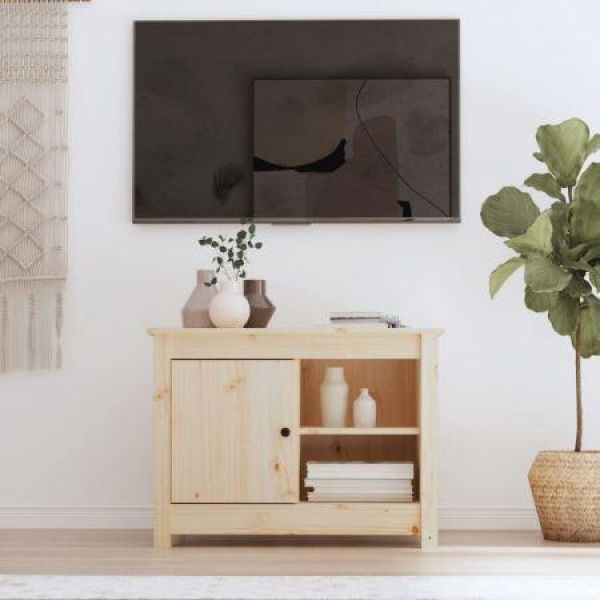 TV Cabinet 70x36.5x52 Cm Solid Wood Pine.