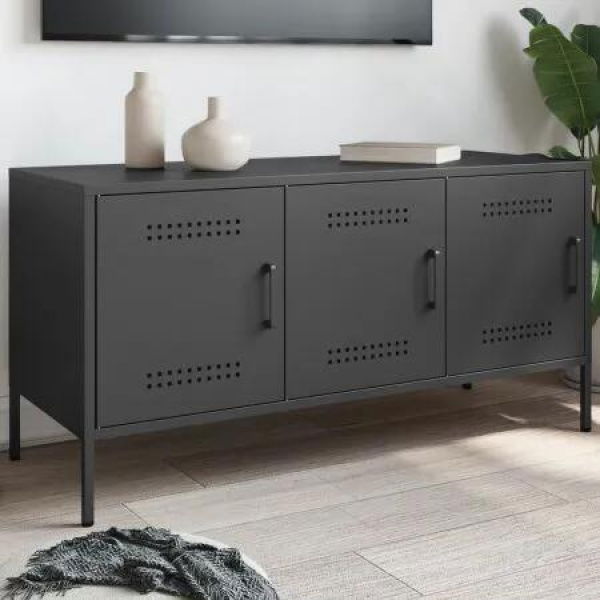 TV Cabinet Black 100.5x39x50.5 cm Steel