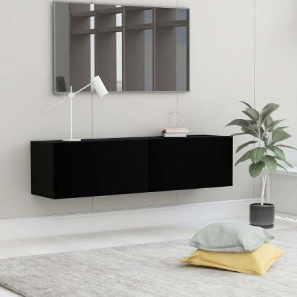 TV Cabinet Black 120x30x30 Cm Chipboard