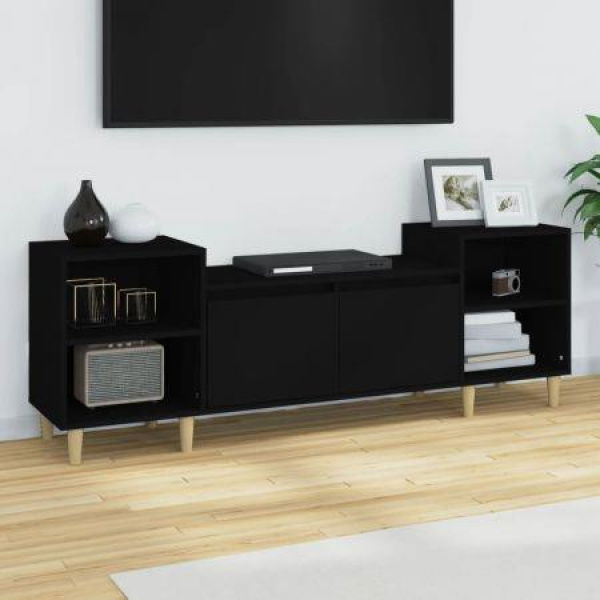 TV Cabinet Black 160x35x55 Cm Engineered Wood