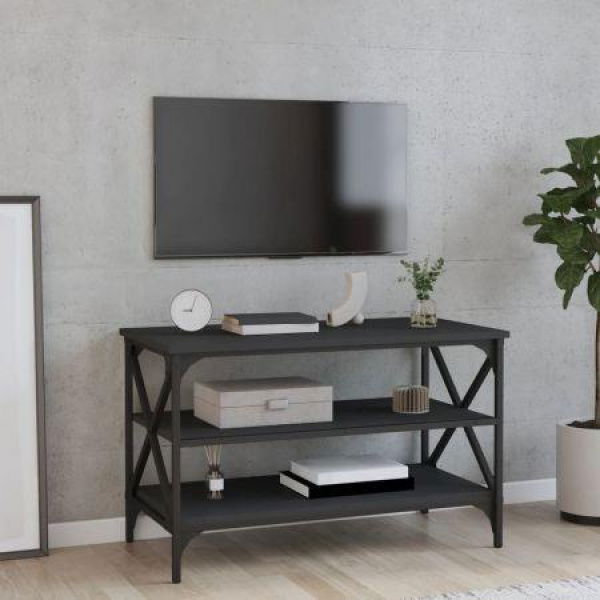 TV Cabinet Black 80x40x50 Cm Engineered Wood