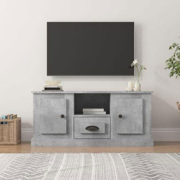 TV Cabinet Concrete Grey 100x35.5x45 Cm Engineered Wood.