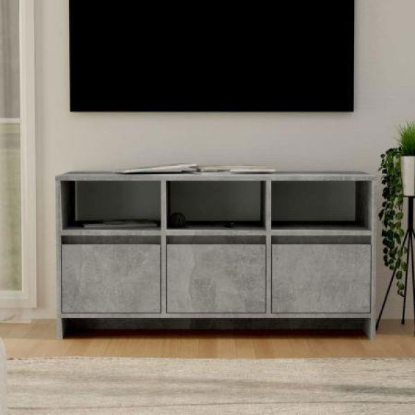 TV Cabinet Concrete Grey 102x37.5x52.5 Cm Engineered Wood.