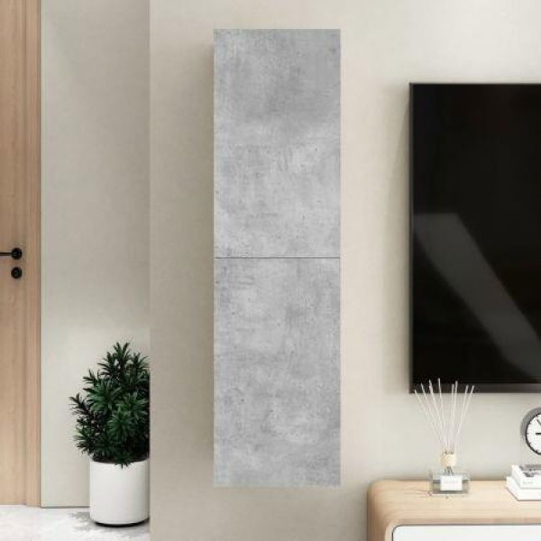 TV Cabinet Concrete Grey 30.5x30x110 Cm Engineered Wood.