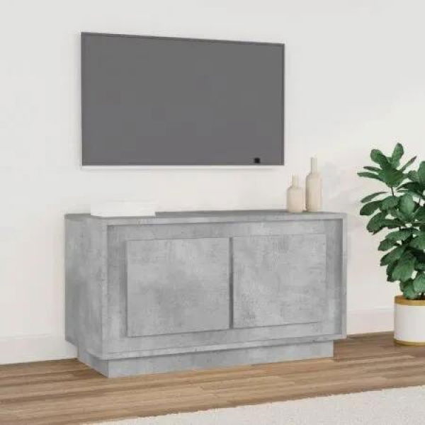 TV Cabinet Concrete Grey 80x35x45 cm Engineered Wood