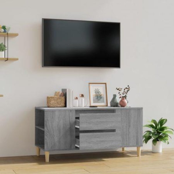TV Cabinet Grey Sonoma 102x44.5x50 Cm Engineered Wood.
