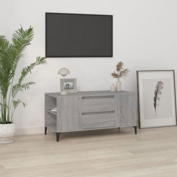 TV Cabinet Grey Sonoma 102x44.5x50 Cm Engineered Wood.