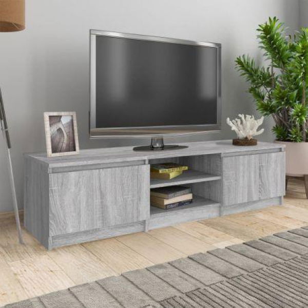 TV Cabinet Grey Sonoma 140x40x35.5 Cm Engineered Wood.