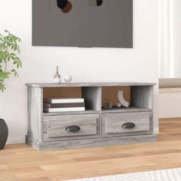 TV Cabinet Grey Sonoma 93x35.5x45 Cm Engineered Wood.