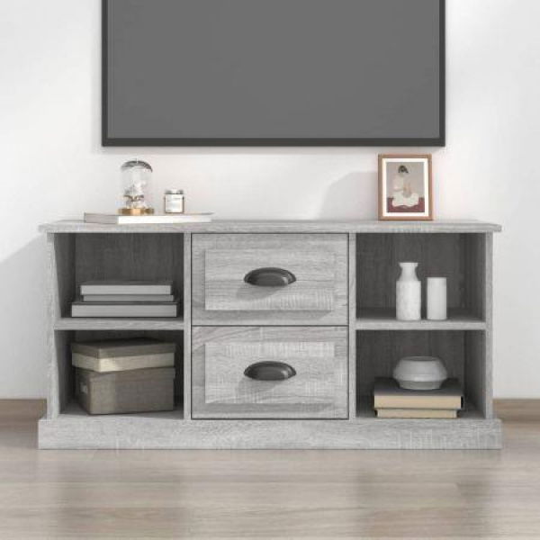 TV Cabinet Grey Sonoma 99.5x35.5x48 Cm Engineered Wood.