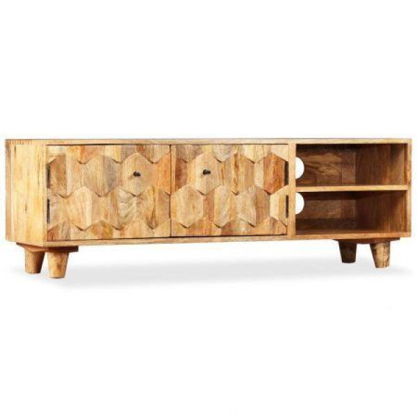 TV Cabinet Solid Mango Wood 118x35x40 Cm