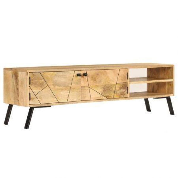 TV Cabinet Solid Mango Wood 140x30x40 Cm