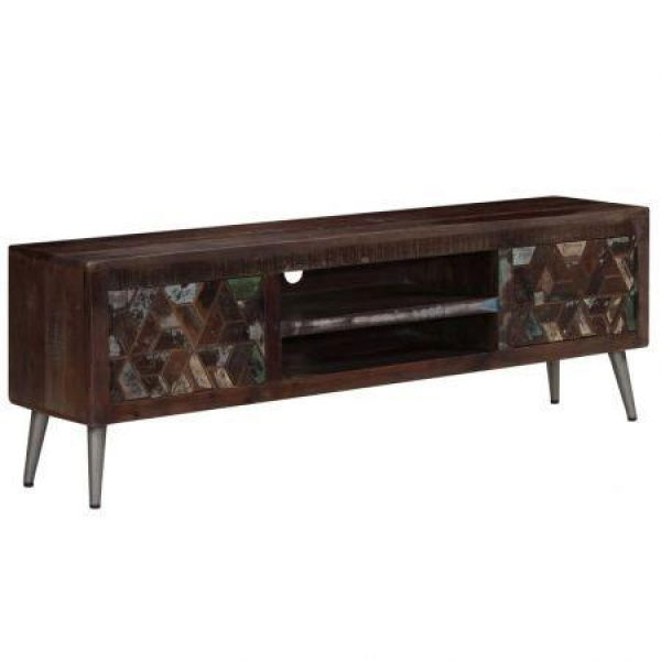 TV Cabinet Solid Reclaimed Wood 140x30x45 Cm