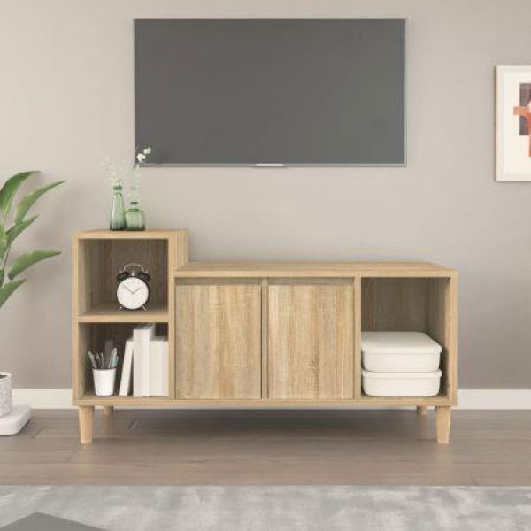 TV Cabinet Sonoma Oak 100x35x55 Cm Engineered Wood