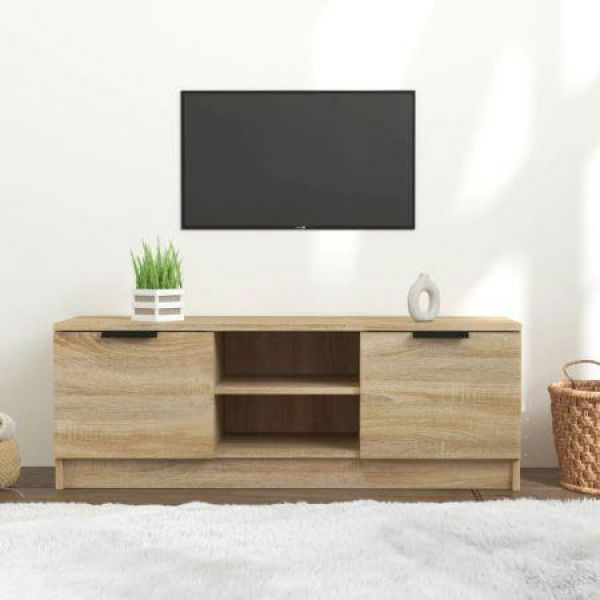 TV Cabinet Sonoma Oak 102x35x36.5 Cm Engineered Wood.