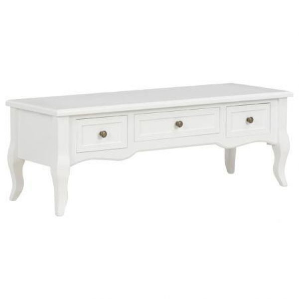 TV Cabinet White 100x35x35 Cm Wood