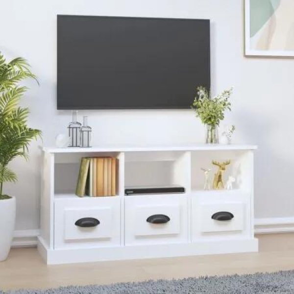 TV Cabinet White 100x35x50 cm Engineered Wood