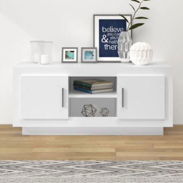 TV Cabinet White 102x35x45 Cm Engineered Wood