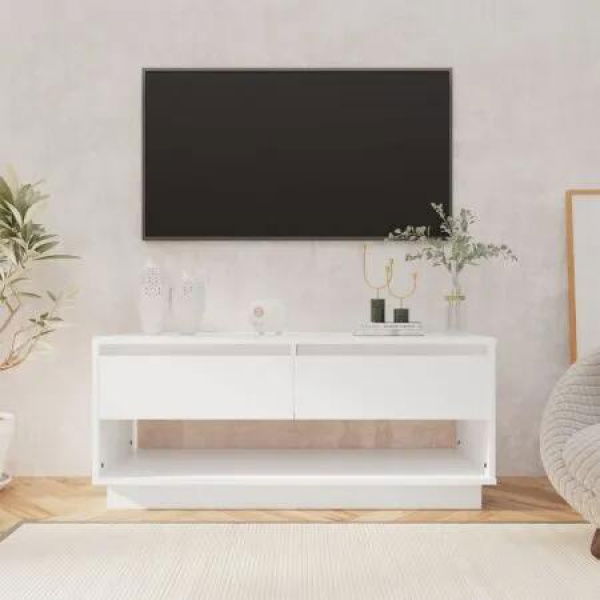 TV Cabinet White 102x41x44 cm Engineered Wood