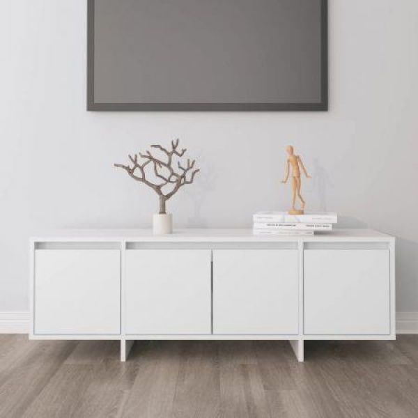 TV Cabinet White 120x30x40.5 Cm Engineered Wood.