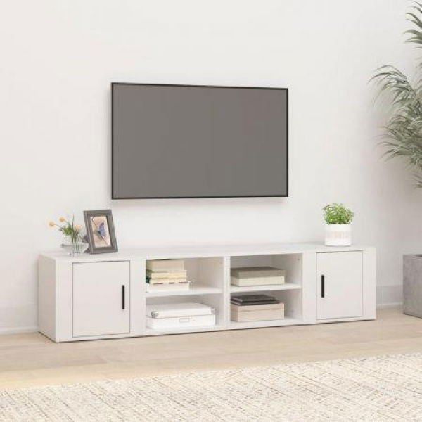 TV Cabinets 2 Pcs White 80x31.5x36 Cm Engineered Wood.