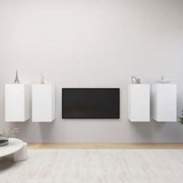 TV Cabinets 4 pcs White 30.5x30x60 cm Engineered Wood