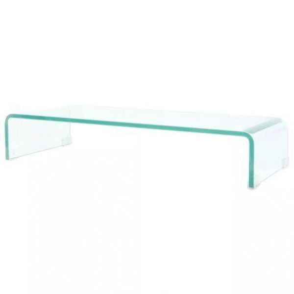 TV Stand/monitor Riser Glass Clear 70x30x13 Cm.