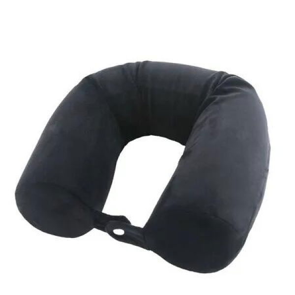 Twist Memory Foam Travel Pillow for Airplanes, Pillow for Neck Support, Chin, Lumbar and Leg, Adjustable, Bendable Neck Roll Pillow (Black)