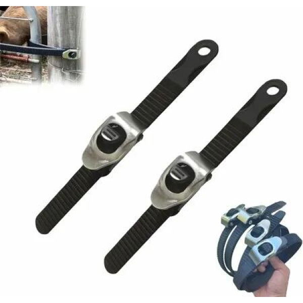 Ultimate Heavy-Duty Grip Lock Strap,Adjustable Metal Ratchet Buckle Flexible Strap,Reusable Locking Strap,2Pcs