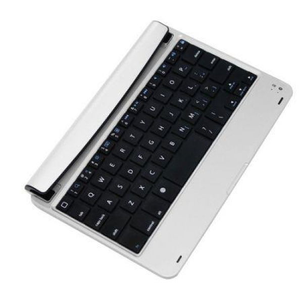 Ultra-Slim Aluminum Wireless Bluetooth Keyboard Smart Cover Case For IPad Mini - Silver