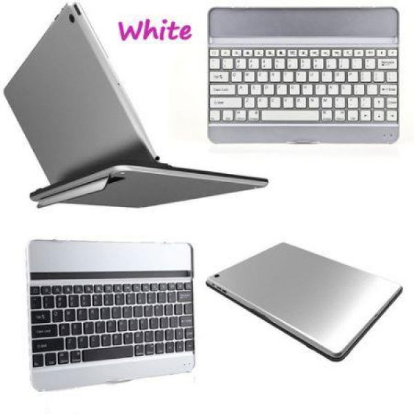 Ultra Slim Bluetooth Wireless Aluminium Keyboard Case Cover For IPad Air IPad 5 - White