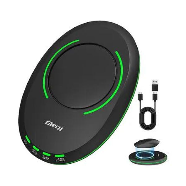 Ultra Slim Undetectable Mouse Mover, Mouse Jiggler with Adjustable Interval Timer and Breathing Light, Simulates Realistic Mouse Movement