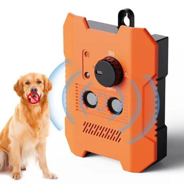 Ultrasonic Anti Bark Dog Repellent Device Rechargeable Waterproof Adjustable