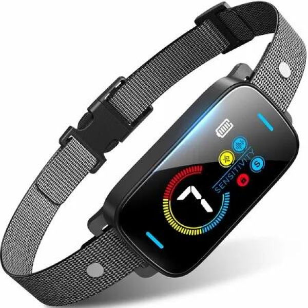 Ultrasonic Bark Collar Dog Smart Automatic Bark Collar Rechargeable Anti Barking Training Collar with Waterproof Vibration and Beep 7 Sensitivity