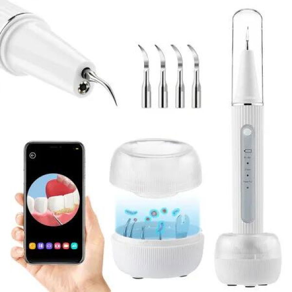 Ultrasonic Dental Scaler Electric Calculus Tartar Remover Tooth Stain Cleaner Plaque Oral Hygiene Home