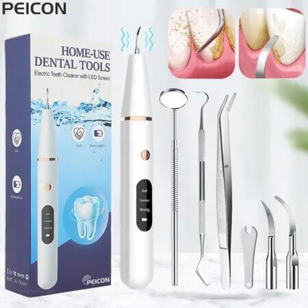 Ultrasonic Dental Scaler Teeth Tartar Remover Electric Sonic Plaque Cleaner Calculus Stain Stone Removal Oral Dental Care