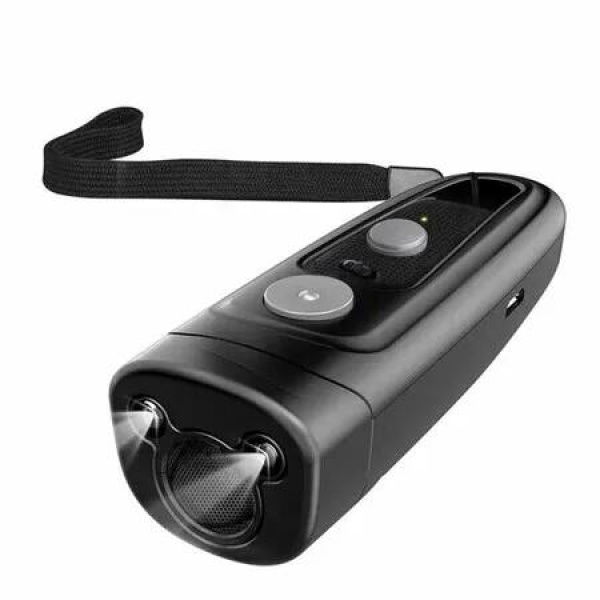 Ultrasonic Dog Repeller with LED Flashlight Handheld Anti Barking Device Dog Trainer for Bark Control Portable Sonic Dog Deterrent Tool for Training