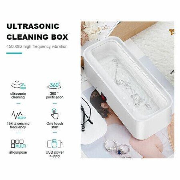 Ultrasonic Jewelry Cleaner Electric Sonic Wave CleanerPortable 300ML For Jewels Watch Rings Glasses Cleaning Machine