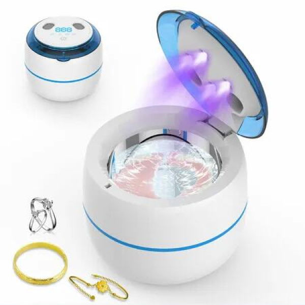 Ultrasonic UV Disinfection LED Cleaner Toothbrushes Brushes Dentures Lenses Jewellery Cleaner 4 Modes 200ml Tank IPX5 Waterproof Christmas Senior Gift