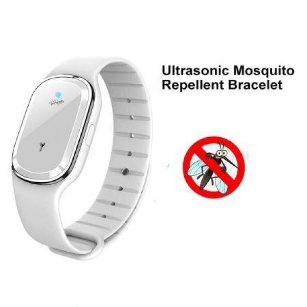 Ultrasound Mosquito Repellent Wristband Anti Mosquito Pest Insect Bugs Repellent Bracelet For Kids Adult Co White
