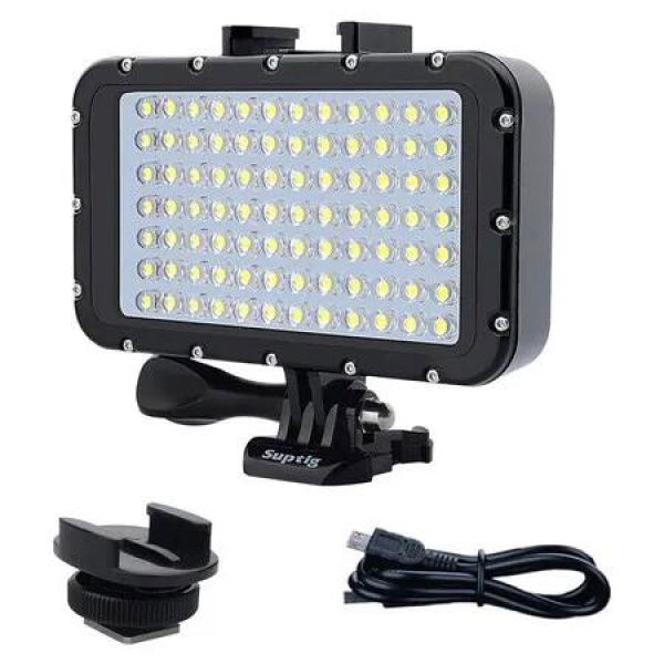 Underwater Lights Dive Light 84 LED High Power Dimmable Waterproof LED Video Light Waterproof 50M for Gopro Canon Nikon Pentax Panasonic Sony Samsung